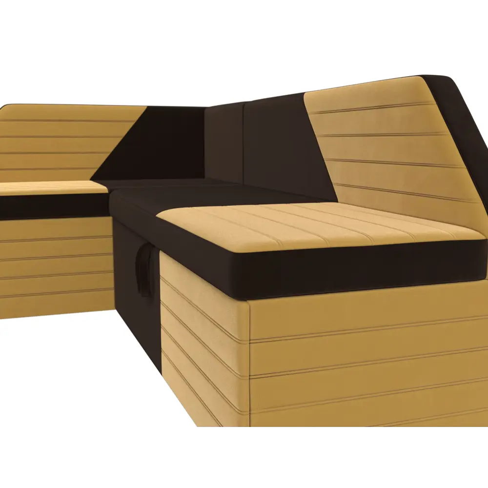 Фото 4 Диван кухонный Лига Диванов Дуглас 110637L 190x84x122 см микровельвет цвет коричневый/желтый