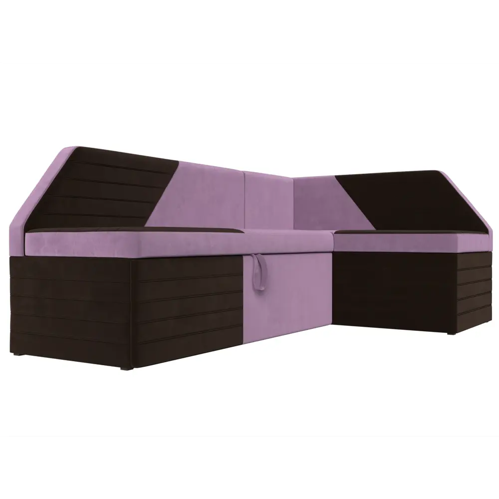 Фото 3 Диван кухонный Лига Диванов Дуглас 110640 190x84x122 см микровельвет цвет сиреневый/коричневый