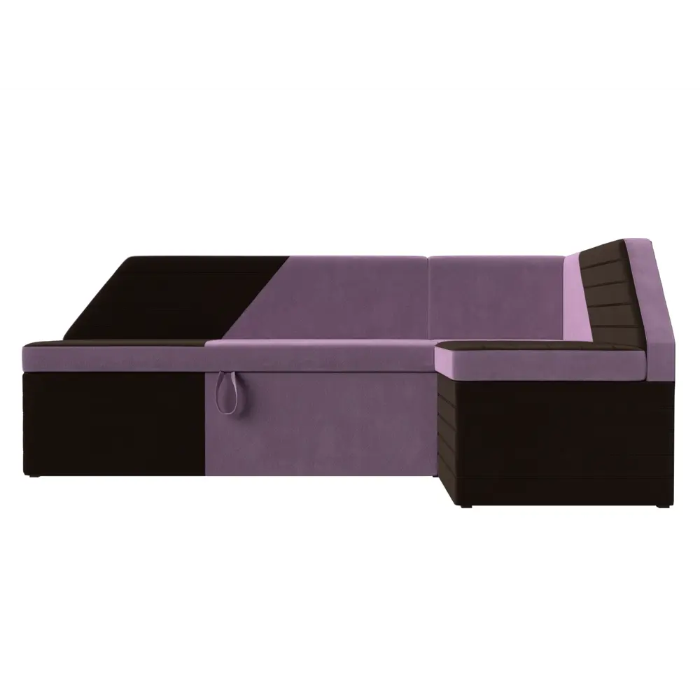 Фото 2 Диван кухонный Лига Диванов Дуглас 110640 190x84x122 см микровельвет цвет сиреневый/коричневый