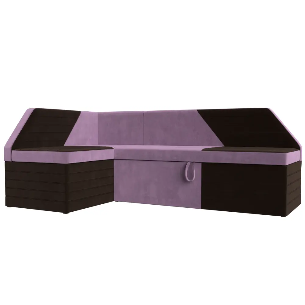 Фото Диван кухонный Лига Диванов Дуглас 110640L 190x84x122 см микровельвет цвет коричневый/сиреневый