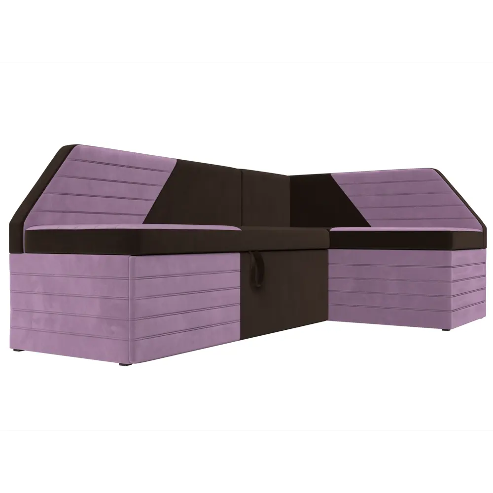 Фото 3 Диван кухонный Лига Диванов Дуглас 110641 190x84x122 см микровельвет цвет сиреневый/коричневый