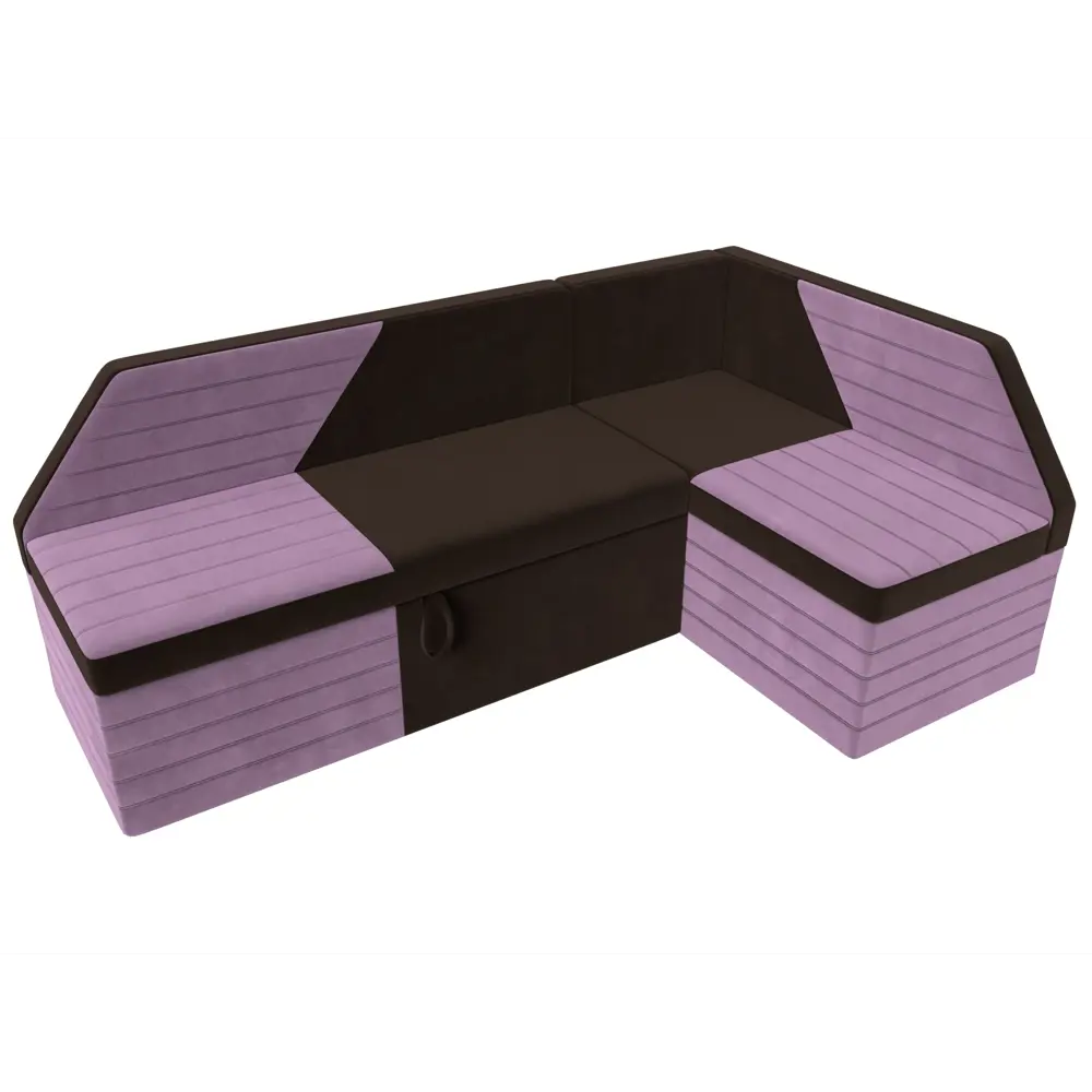 Фото 5 Диван кухонный Лига Диванов Дуглас 110641 190x84x122 см микровельвет цвет сиреневый/коричневый