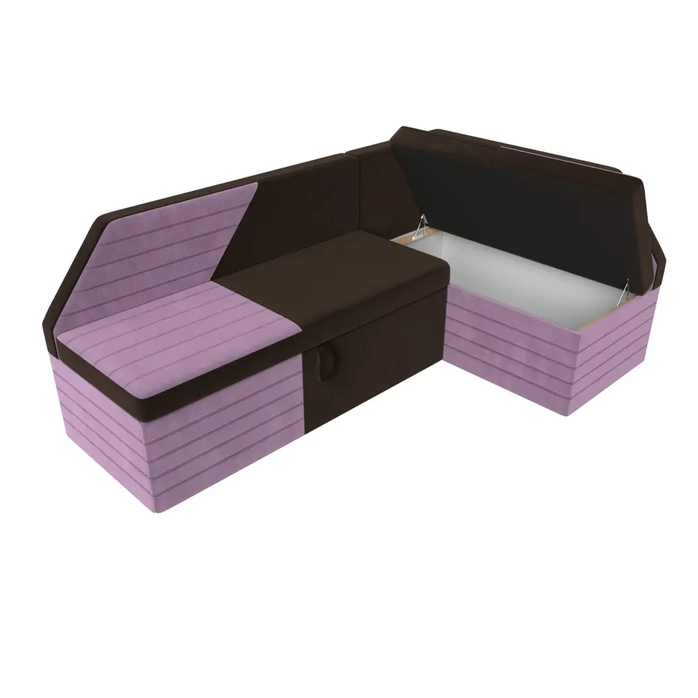 Фото 7 Диван кухонный Лига Диванов Дуглас 110641 190x84x122 см микровельвет цвет сиреневый/коричневый