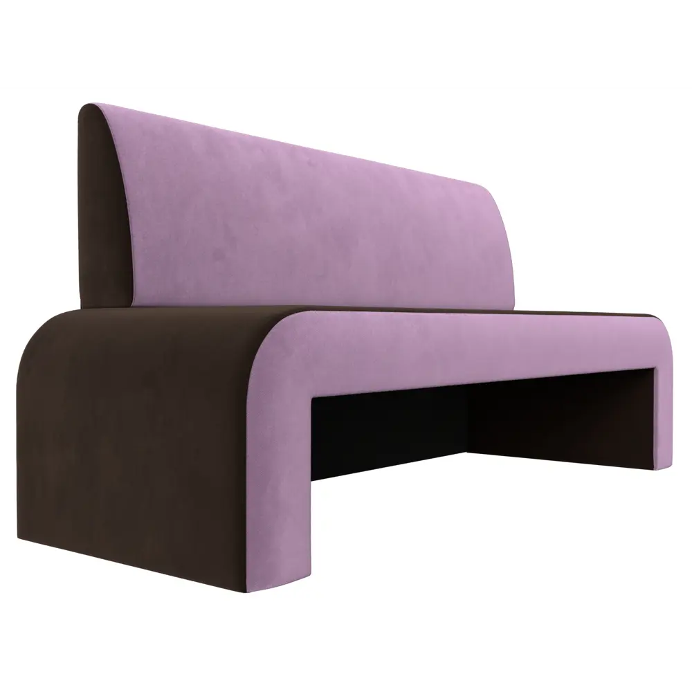 Фото 3 Диван кухонный прямой Лига Диванов Кармен 200x88x60 см микровельвет цвет коричневый/сиреневый