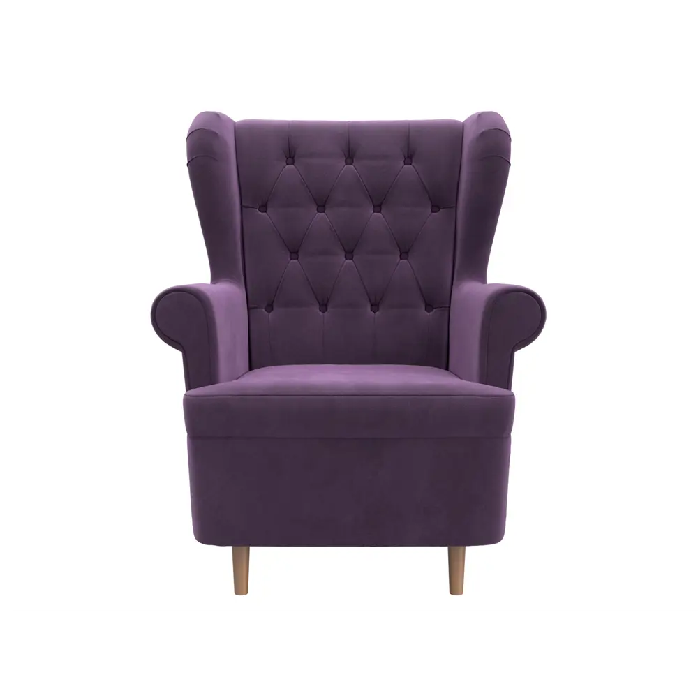 Фото 2 Кресло Торин Люкс Лига диванов 108506 72x105x65 см микровельвет цвет сиреневый