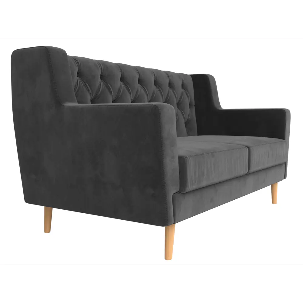 Фото 3 Диван прямой Лига диванов Брайтон 139x85x80 см велюр цвет серый Фото 3 Диван прямой Лига диванов Брайтон 139x85x80 см велюр цвет серый