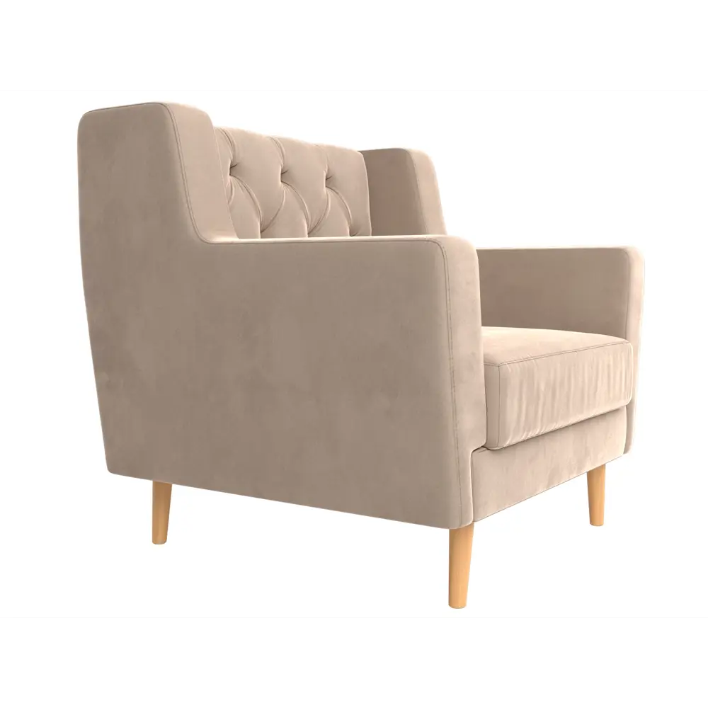 Фото 3 Кресло Лига Диванов Брайтон 90x85x80 велюр цвет бежевый Фото 3 Кресло Лига Диванов Брайтон 90x85x80 велюр цвет бежевый