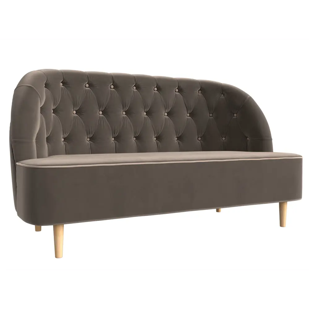 Фото Диван-кушетка Лига Диванов Амиса 144x82x65 см велюр цвет коричневый