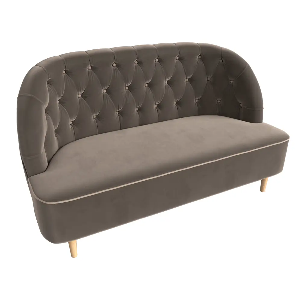 Фото 5 Диван-кушетка Лига Диванов Амиса 144x82x65 см велюр цвет коричневый