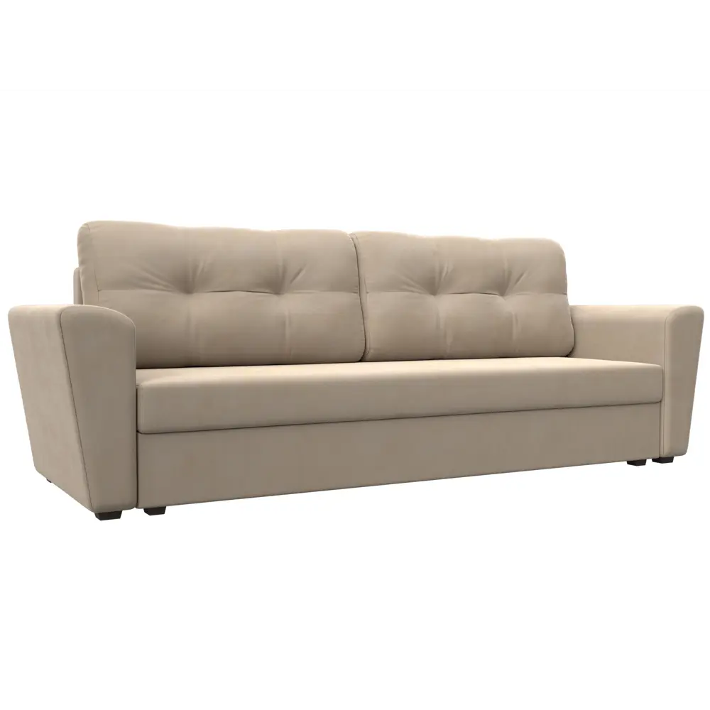 Фото Прямой диван Лига диванов Амстердам Лайт 234x91x77 см велюр цвет бежевый Фото Прямой диван Лига диванов Амстердам Лайт 234x91x77 см велюр цвет бежевый