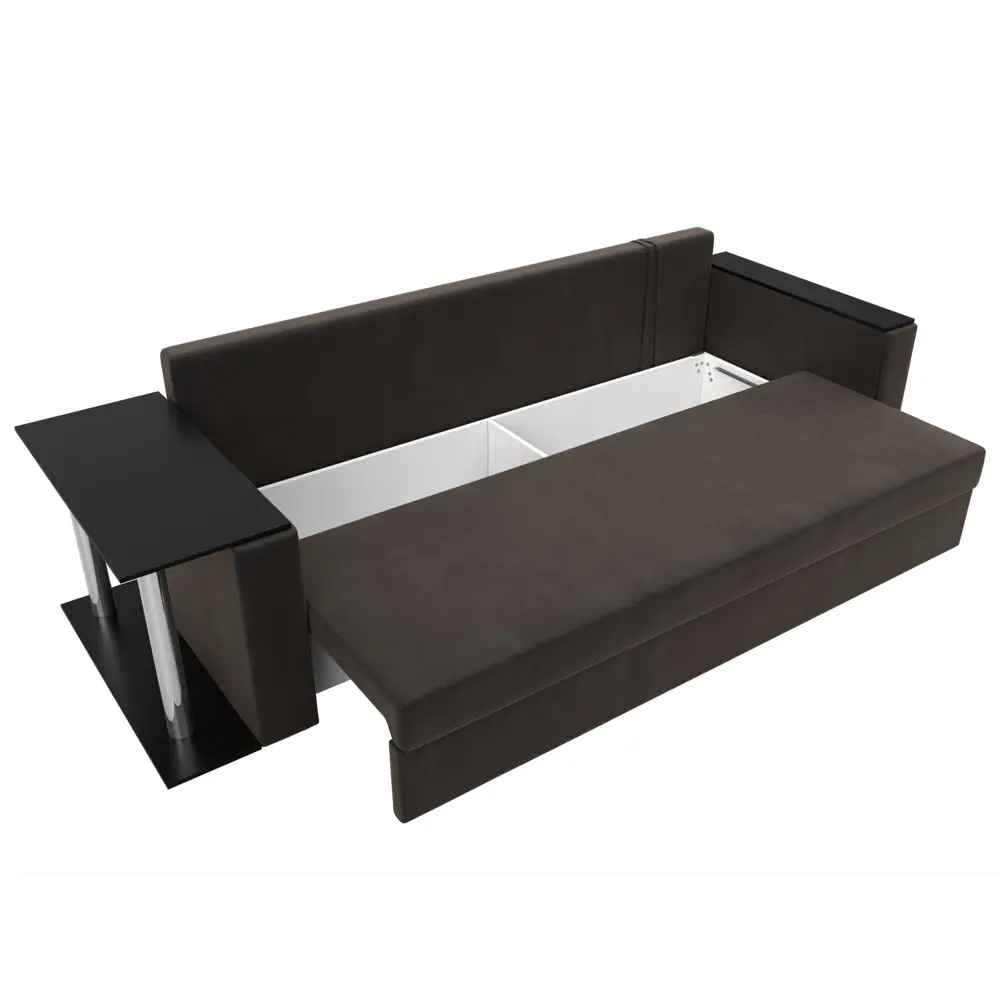 Фото 7 Диван прямой Лига диванов Атланта Лайт 240x91x77 см велюр цвет коричневый