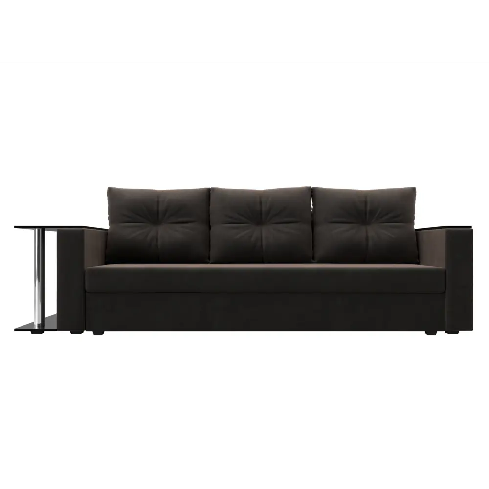 Фото 2 Диван прямой Лига диванов Атланта Лайт 240x91x77 см велюр цвет коричневый