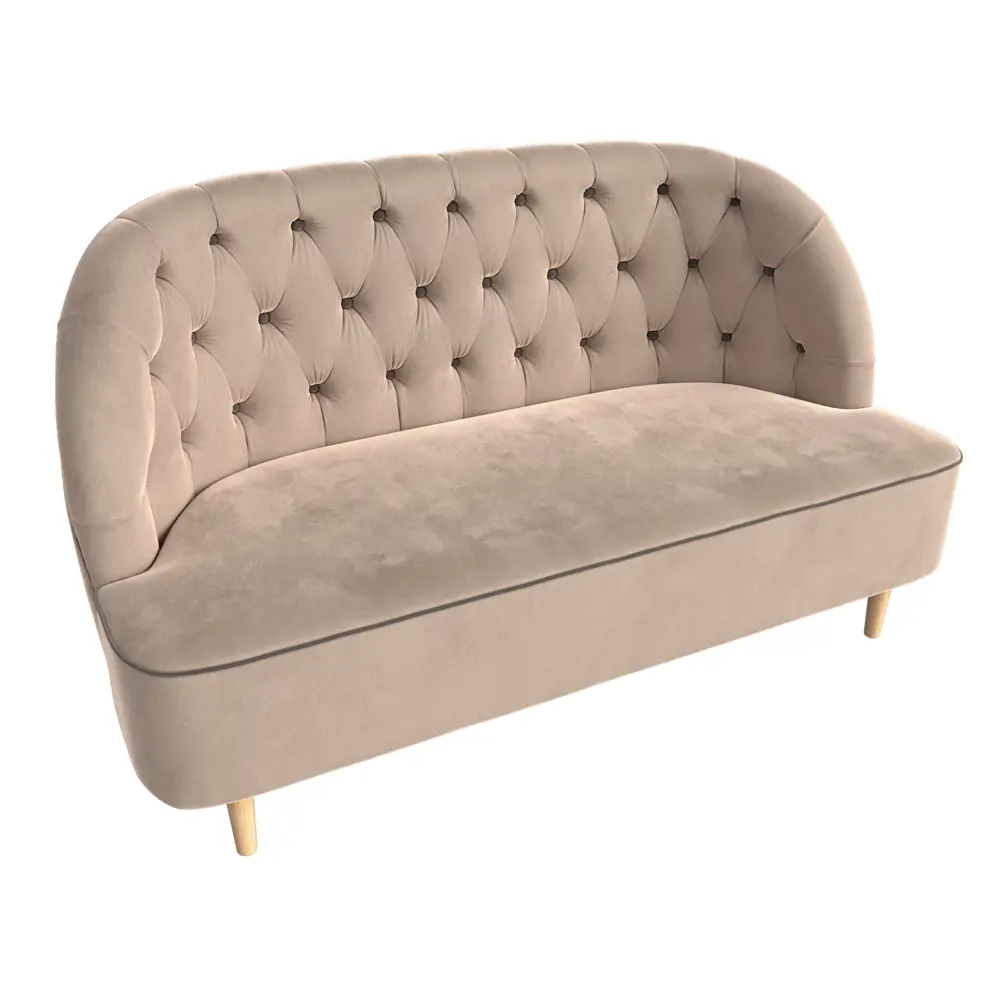 Фото 5 Диван-кушетка Лига Диванов Амиса 144x82x65 см велюр цвет бежевый