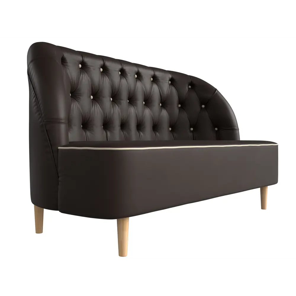 Фото 3 Диван-кушетка Лига Диванов Амиса 144x82x65 см экокожа цвет коричневый Фото 3 Диван-кушетка Лига Диванов Амиса 144x82x65 см экокожа цвет коричневый