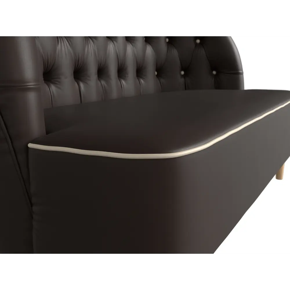 Фото 4 Диван-кушетка Лига Диванов Амиса 144x82x65 см экокожа цвет коричневый Фото 4 Диван-кушетка Лига Диванов Амиса 144x82x65 см экокожа цвет коричневый