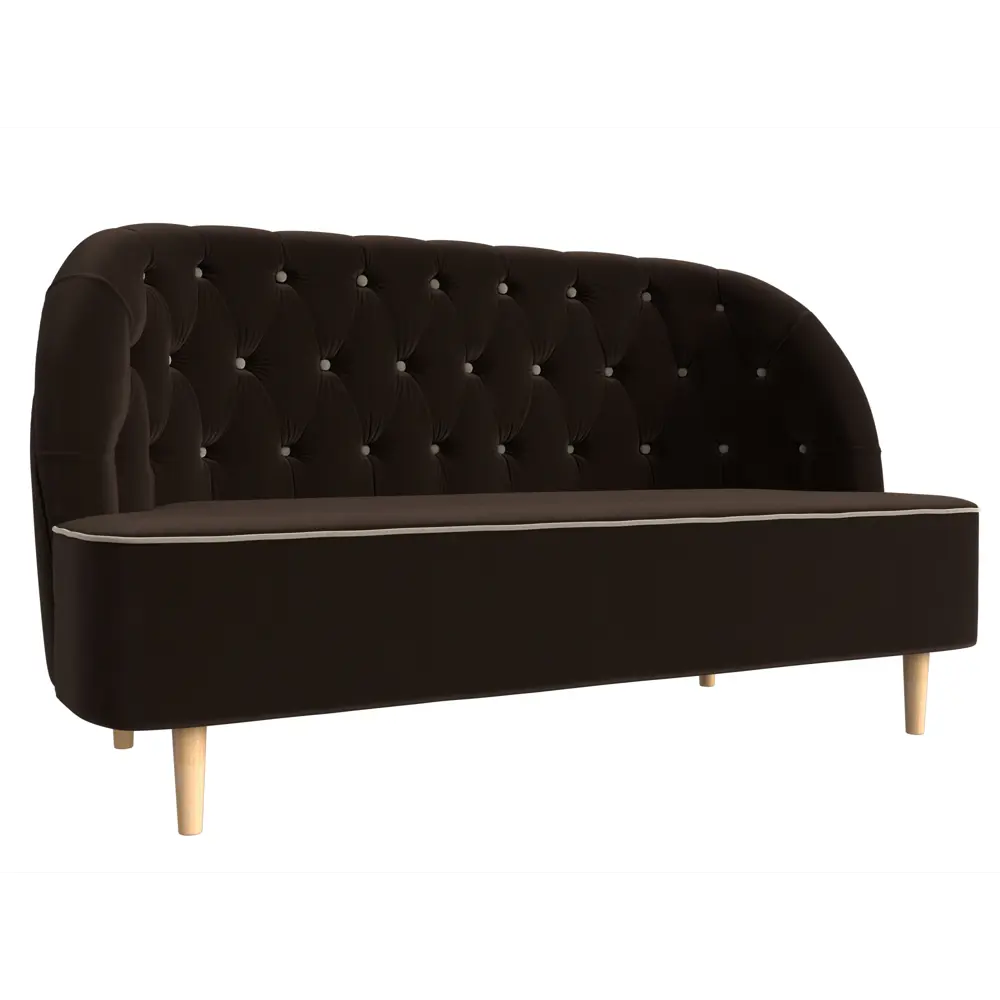 Фото Диван-кушетка Лига Диванов Амиса 144x82x65 см микровельвет цвет коричневый