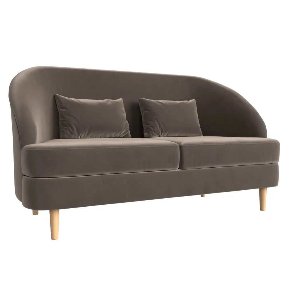 Фото Диван-кушетка Лига Диванов Атико 146x83x67 см велюр цвет коричневый