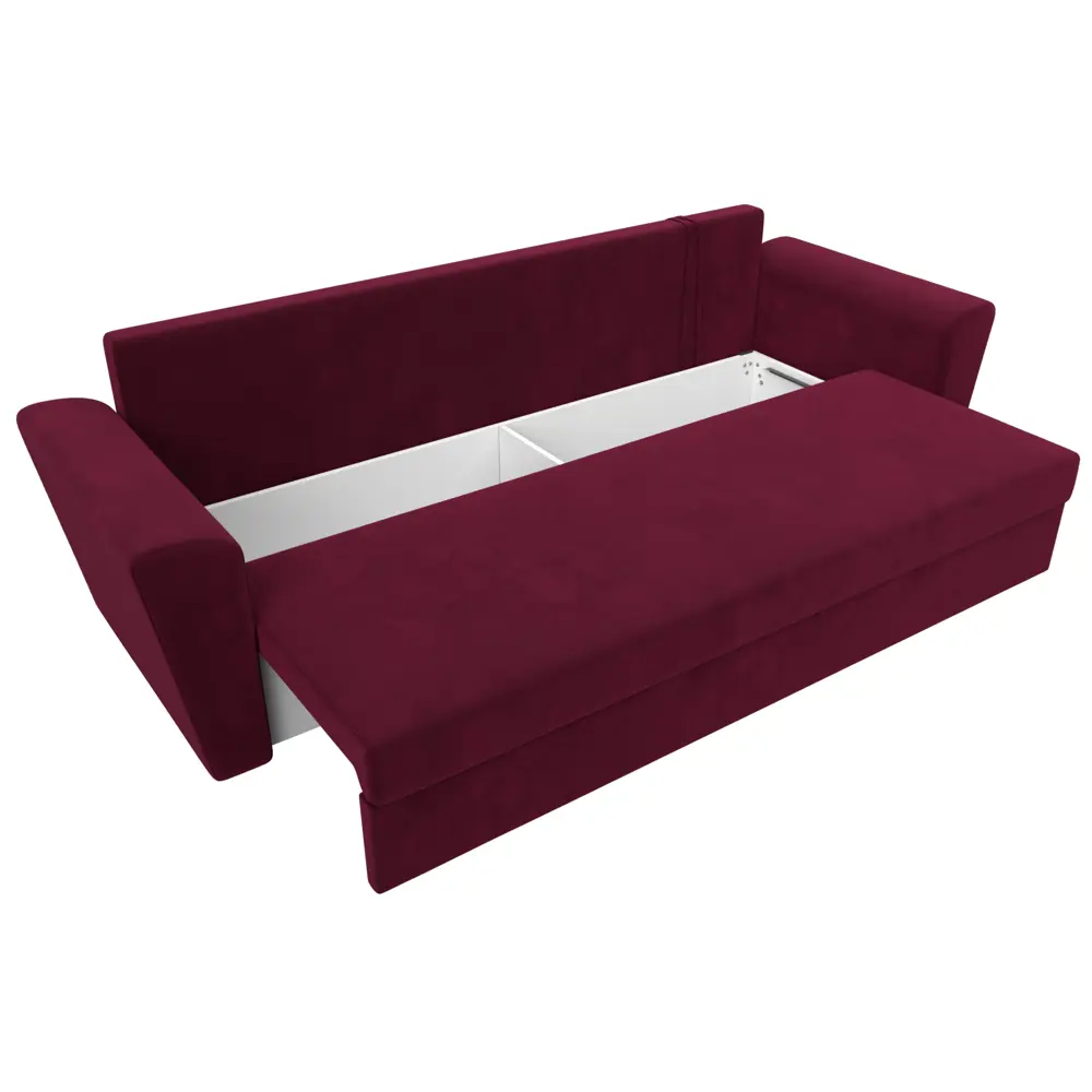 Фото 7 Диван прямой Лига Диванов Амстердам Лайт 234x91x77 см пенополиуретан цвет бордовый