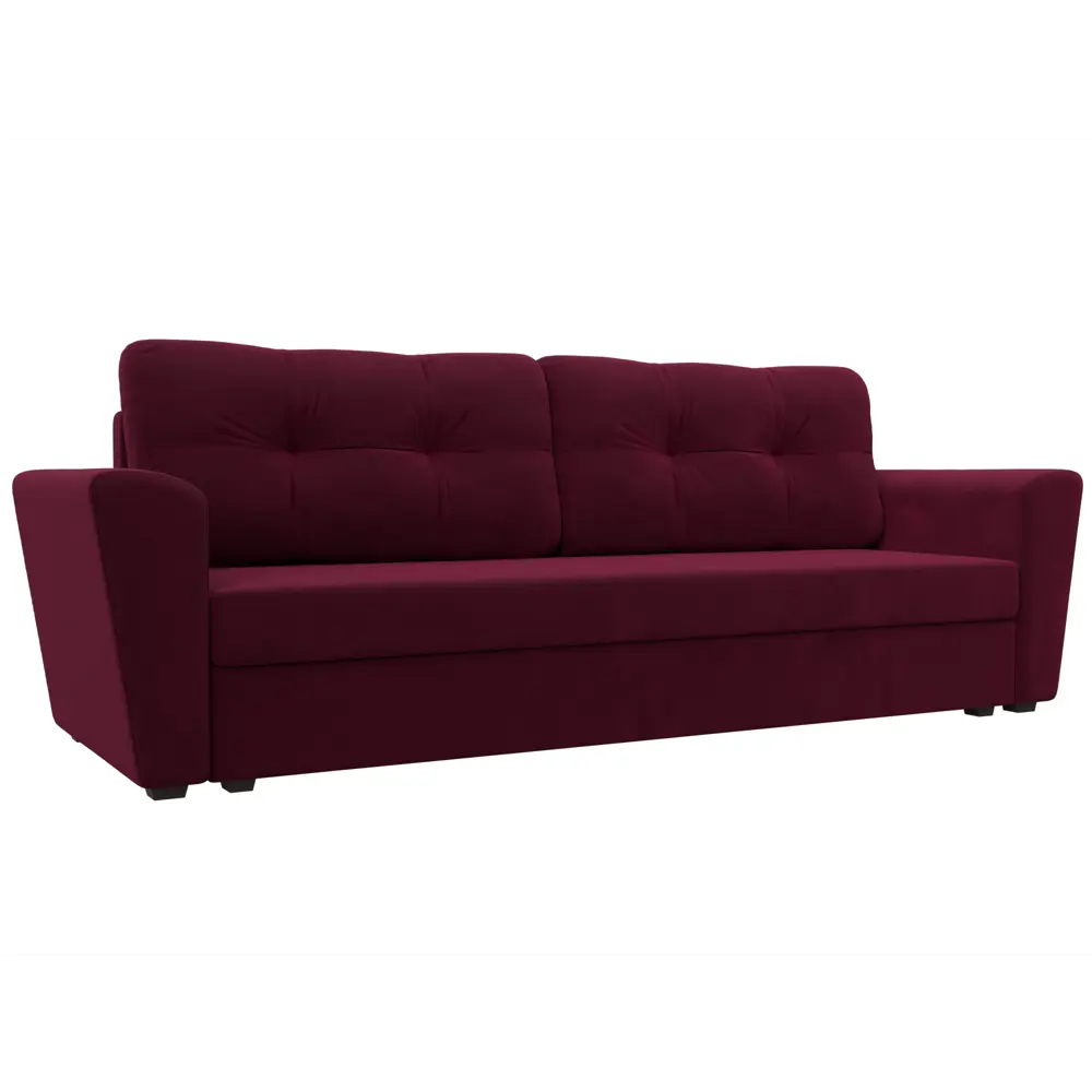 Фото Диван прямой Лига Диванов Амстердам Лайт 234x91x77 см пенополиуретан цвет бордовый