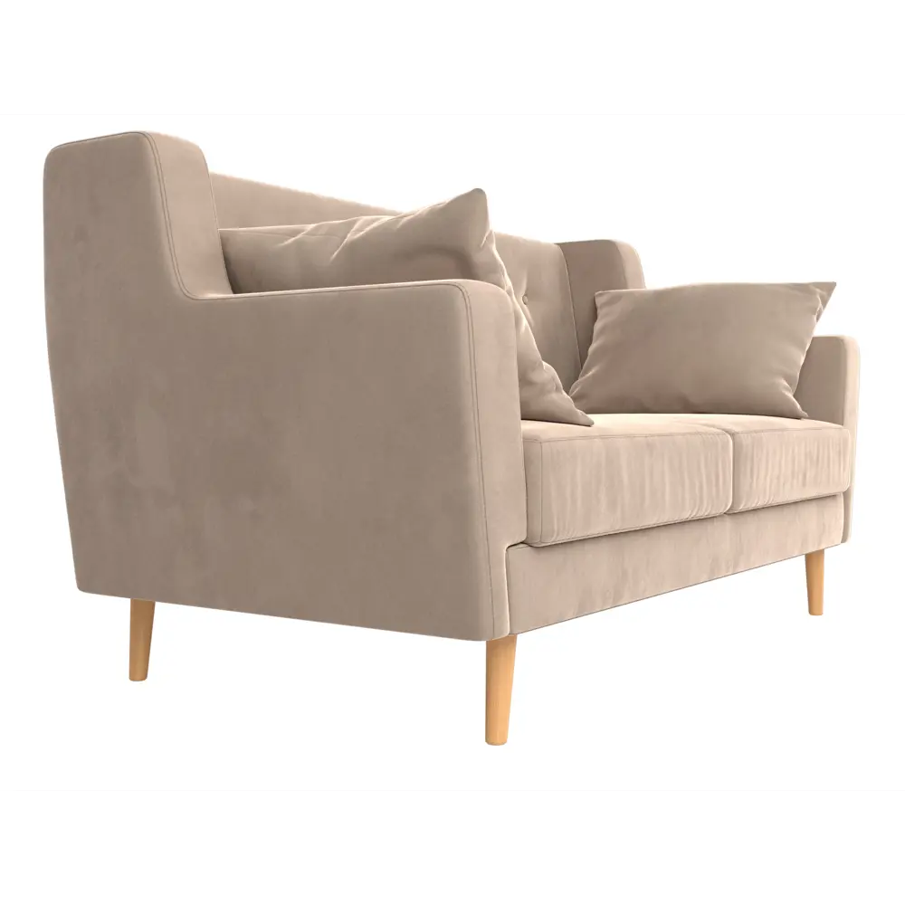 Фото 3 Прямой диван Лига диванов Брайтон 139x85x80 см велюр цвет бежевый Фото 3 Прямой диван Лига диванов Брайтон 139x85x80 см велюр цвет бежевый