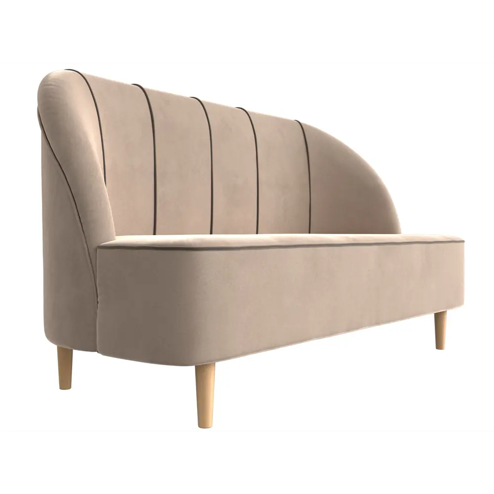 Фото 3 Диван-кушетка Лига Диванов Фелини 145x82x66 см велюр цвет бежевый