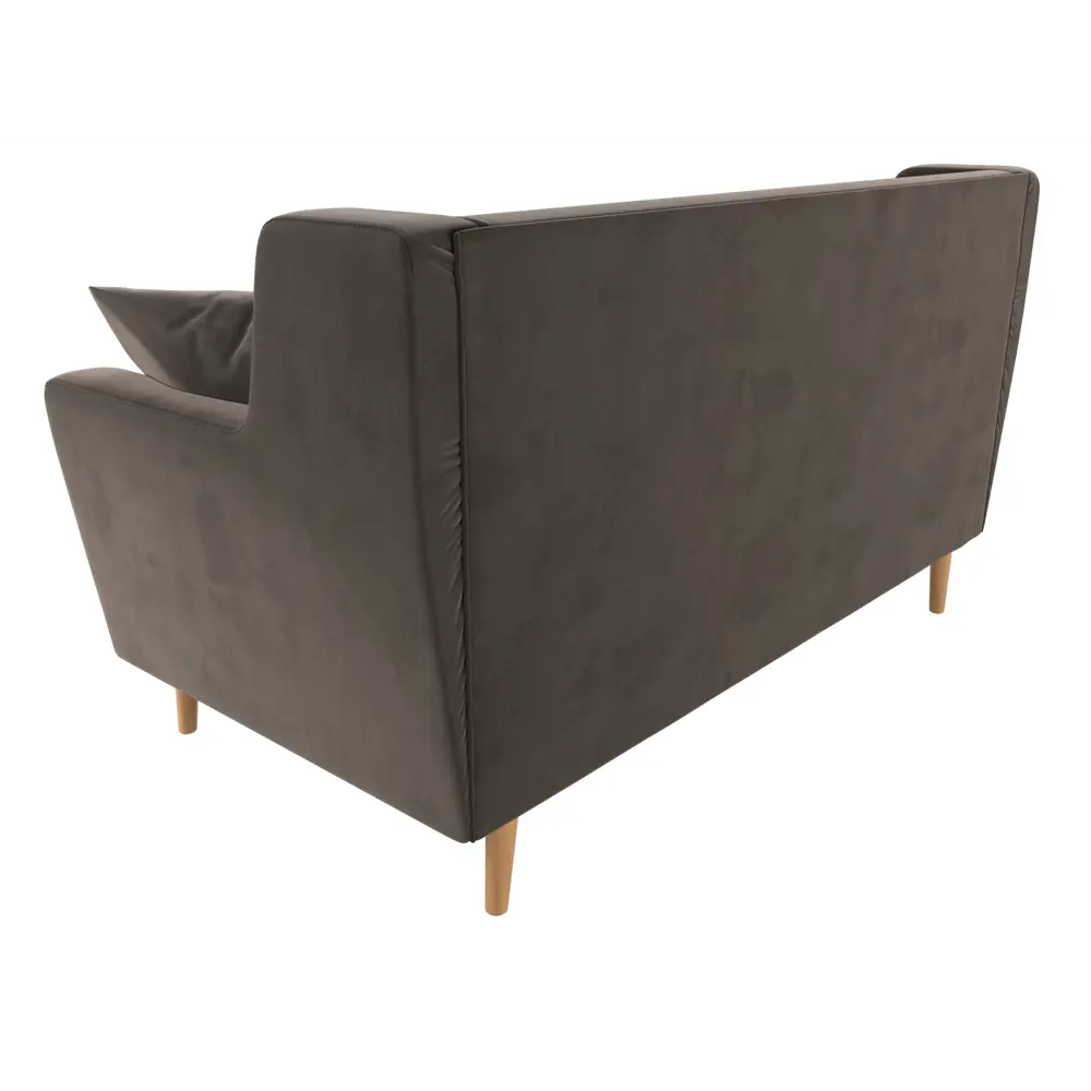 Фото 5 Прямой диван Лига диванов Брайтон 139x85x80 см велюр цвет коричневый