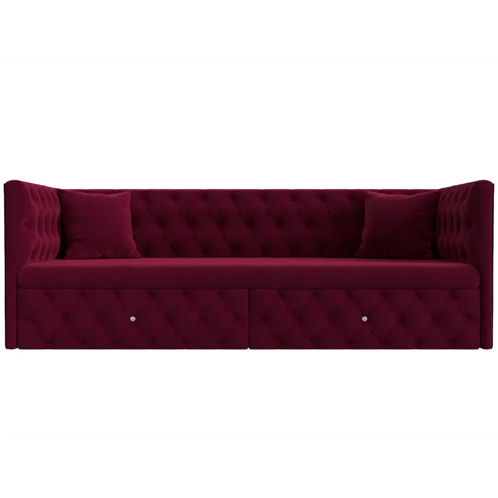 Фото Диван Лига Диванов Найс 113591 204x78x87 см микровельвет цвет бордовый Фото Диван Лига Диванов Найс 113591 204x78x87 см микровельвет цвет бордовый