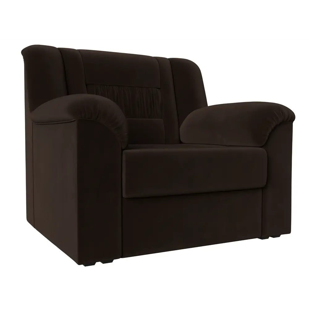 Фото Кресло Лига Диванов Карелия 105x88x90 см микровельвет цвет темно-коричневый