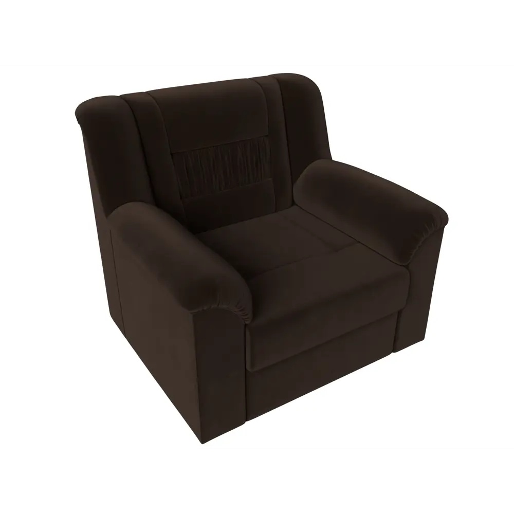 Фото 5 Кресло Лига Диванов Карелия 105x88x90 см микровельвет цвет темно-коричневый