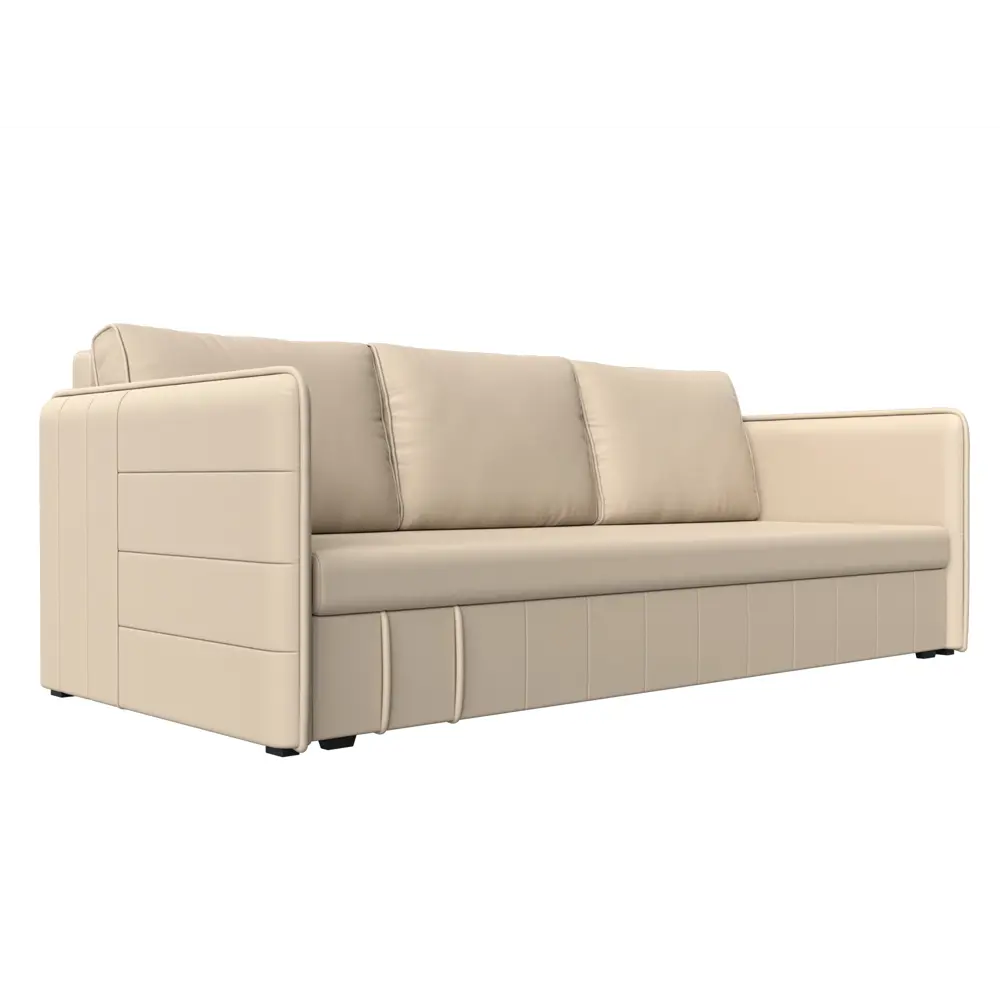 Фото Диван Лига Диванов Слим 119820 208x90x80 см искусственная кожа цвет бежевый Фото Диван Лига Диванов Слим 119820 208x90x80 см искусственная кожа цвет бежевый