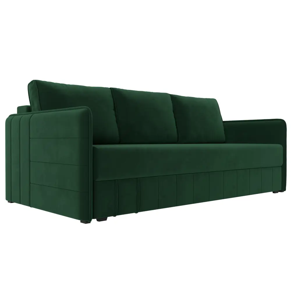 Фото Диван Лига Диванов Слим 119780 204x90x105 см велюр цвет зеленый