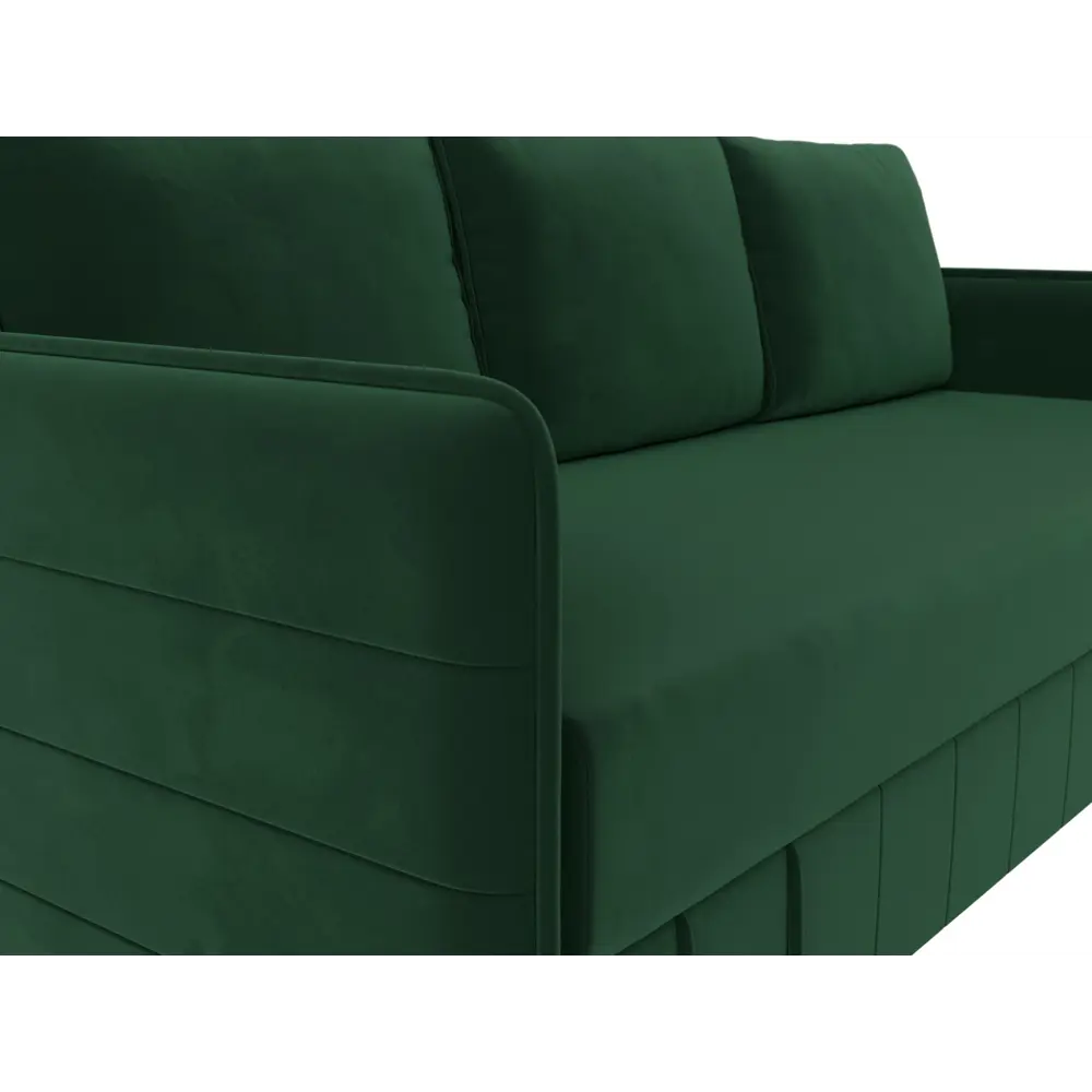 Фото 3 Диван Лига Диванов Слим 119780 204x90x105 см велюр цвет зеленый