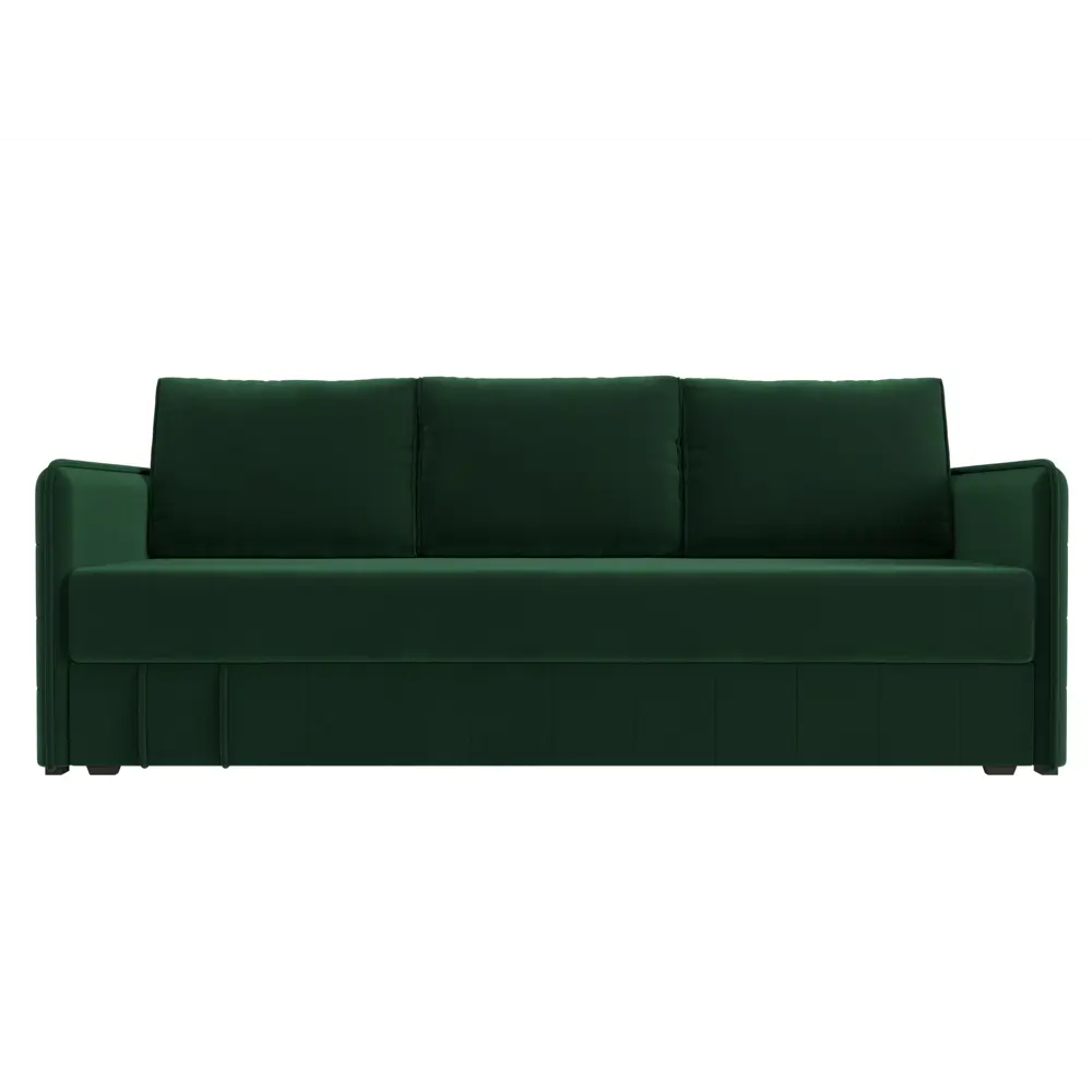 Фото 2 Диван Лига Диванов Слим 119780 204x90x105 см велюр цвет зеленый