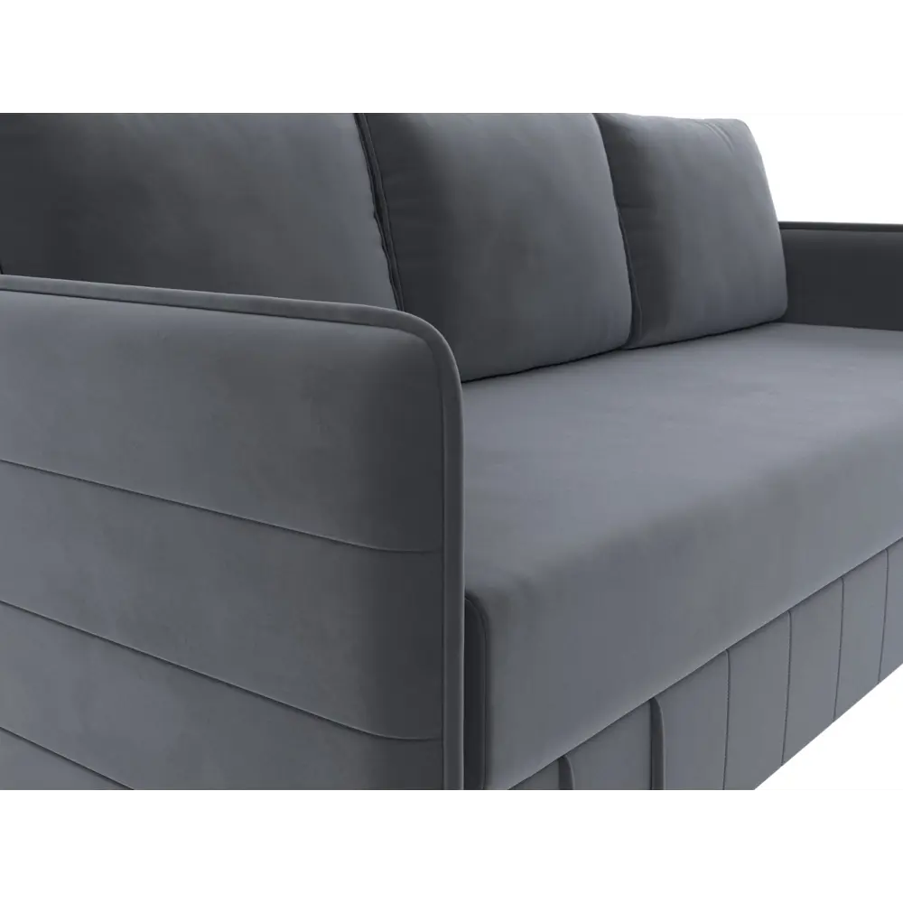 Фото 3 Диван Лига Диванов Слим 119781 204x90x105 см велюр цвет серый Фото 3 Диван Лига Диванов Слим 119781 204x90x105 см велюр цвет серый