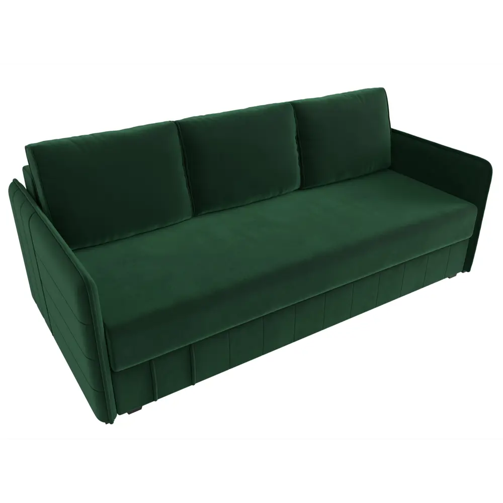 Фото 6 Диван Лига Диванов Слим 119780 204x90x105 см велюр цвет зеленый