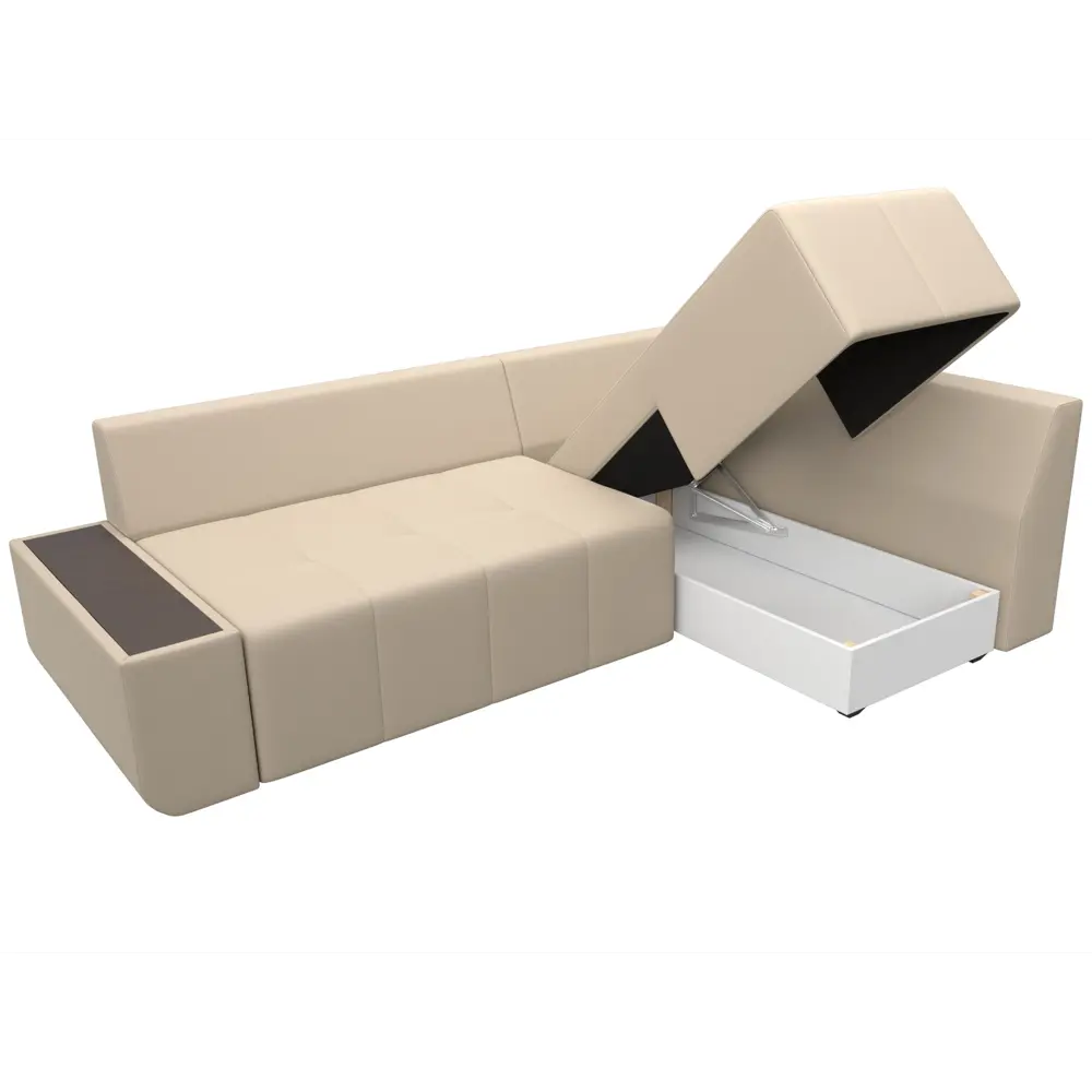 Фото 8 Диван Лига Диванов Амадэус 109701 262x69x169 см экокожа цвет бежевый Фото 8 Диван Лига Диванов Амадэус 109701 262x69x169 см экокожа цвет бежевый