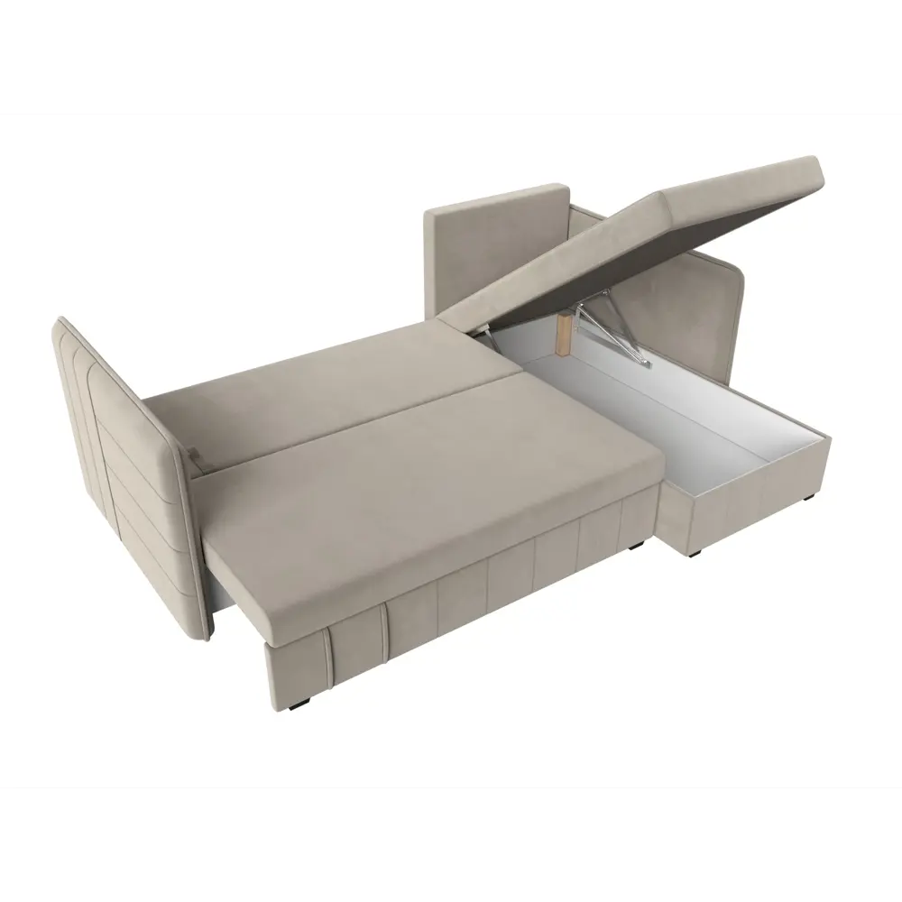 Фото 9 Диван Лига Диванов Слим 119973 213x85x140 см вельвет цвет бежевый Фото 9 Диван Лига Диванов Слим 119973 213x85x140 см вельвет цвет бежевый