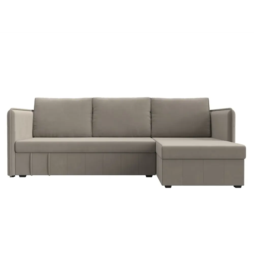 Фото 2 Диван Лига Диванов Слим 119973 213x85x140 см вельвет цвет бежевый Фото 2 Диван Лига Диванов Слим 119973 213x85x140 см вельвет цвет бежевый