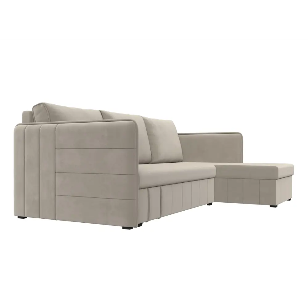 Фото 4 Диван Лига Диванов Слим 119973 213x85x140 см вельвет цвет бежевый