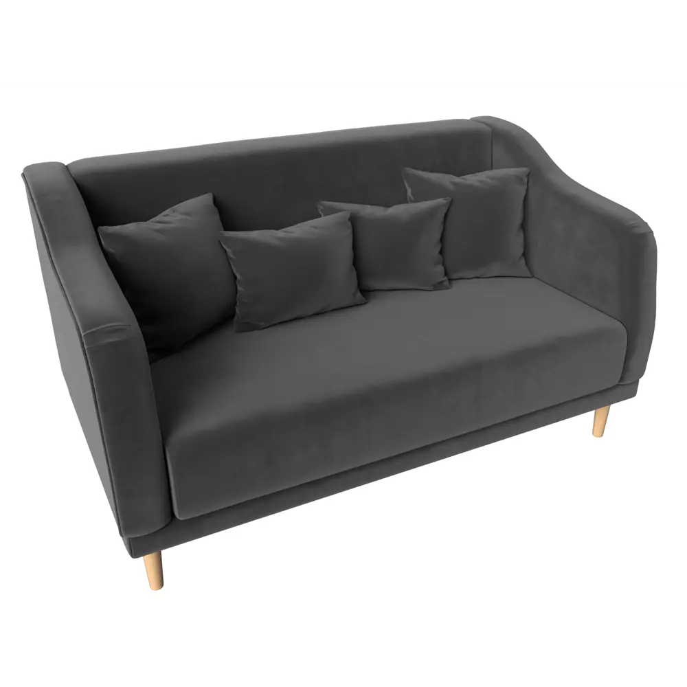 Фото 5 Диван Лига Диванов Киото 153x92x81 см велюр цвет серый Фото 5 Диван Лига Диванов Киото 153x92x81 см велюр цвет серый