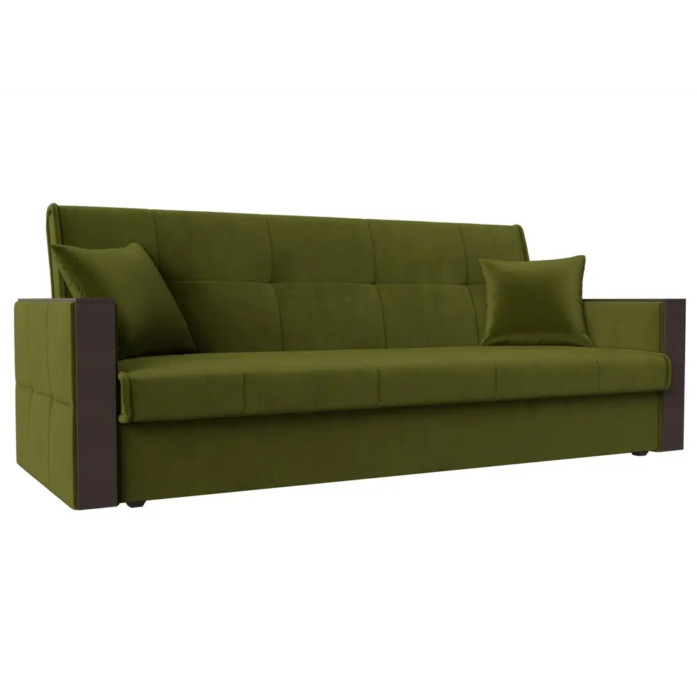 Фото Диван Лига диванов Валенсия 210x90x85 см микровельвет цвет зеленый Фото Диван Лига диванов Валенсия 210x90x85 см микровельвет цвет зеленый