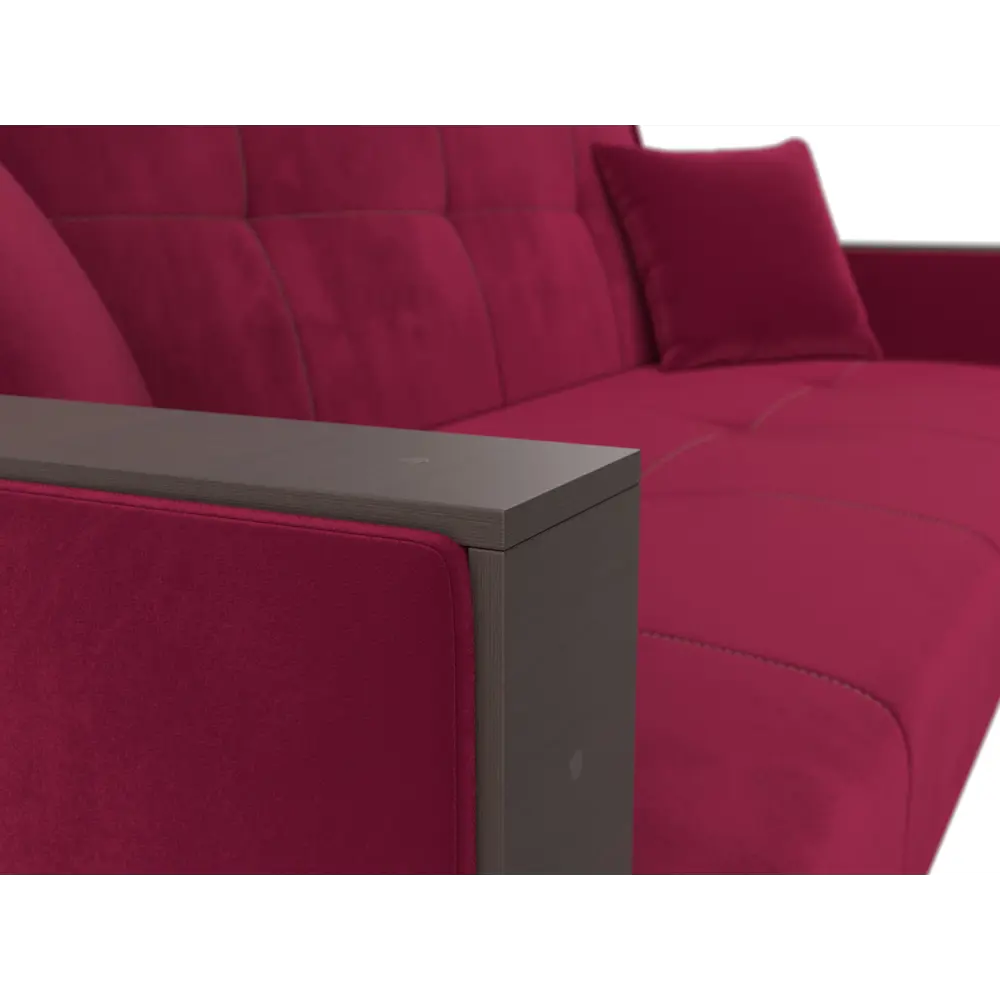Фото 3 Диван Лига диванов Валенсия 210x90x85 см микровельвет цвет бордовый Фото 3 Диван Лига диванов Валенсия 210x90x85 см микровельвет цвет бордовый