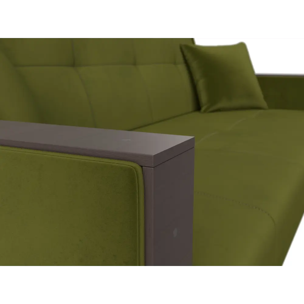 Фото 3 Диван Лига диванов Валенсия 210x90x85 см микровельвет цвет зеленый Фото 3 Диван Лига диванов Валенсия 210x90x85 см микровельвет цвет зеленый