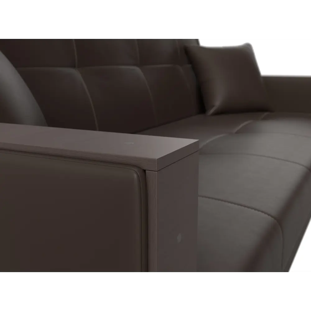 Фото 3 Диван Лига диванов Валенсия 210x90x85 см экокожа цвет коричневый Фото 3 Диван Лига диванов Валенсия 210x90x85 см экокожа цвет коричневый