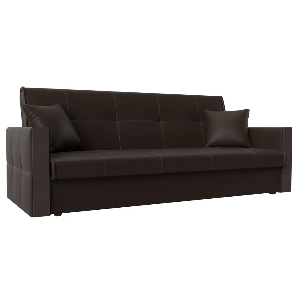 Фото Диван Лига диванов Валенсия 210x90x85 см экокожа цвет коричневый Фото Диван Лига диванов Валенсия 210x90x85 см экокожа цвет коричневый