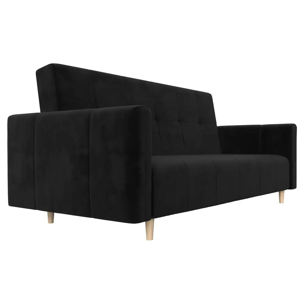 Фото 4 Диван Лига диванов Вест 214x97x92 см велюр цвет черный