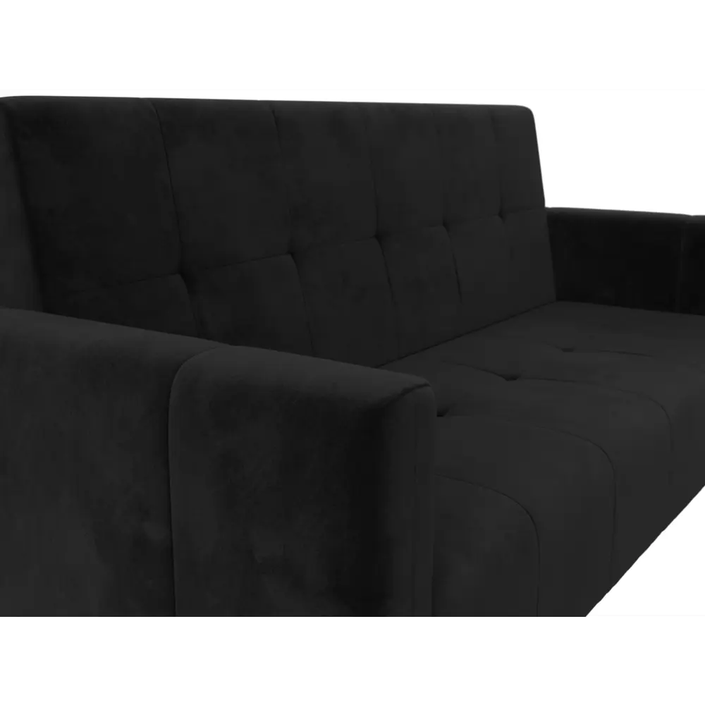 Фото 3 Диван Лига диванов Вест 214x97x92 см велюр цвет черный