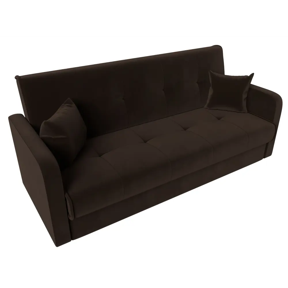 Фото 6 Диван-книжка Лига диванов Надежда 201x90x85 см микровельвет цвет коричневый Фото 6 Диван-книжка Лига диванов Надежда 201x90x85 см микровельвет цвет коричневый