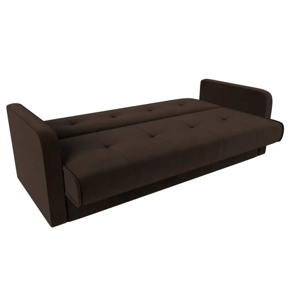 Фото 7 Диван-книжка Лига диванов Надежда 201x90x85 см микровельвет цвет коричневый Фото 7 Диван-книжка Лига диванов Надежда 201x90x85 см микровельвет цвет коричневый