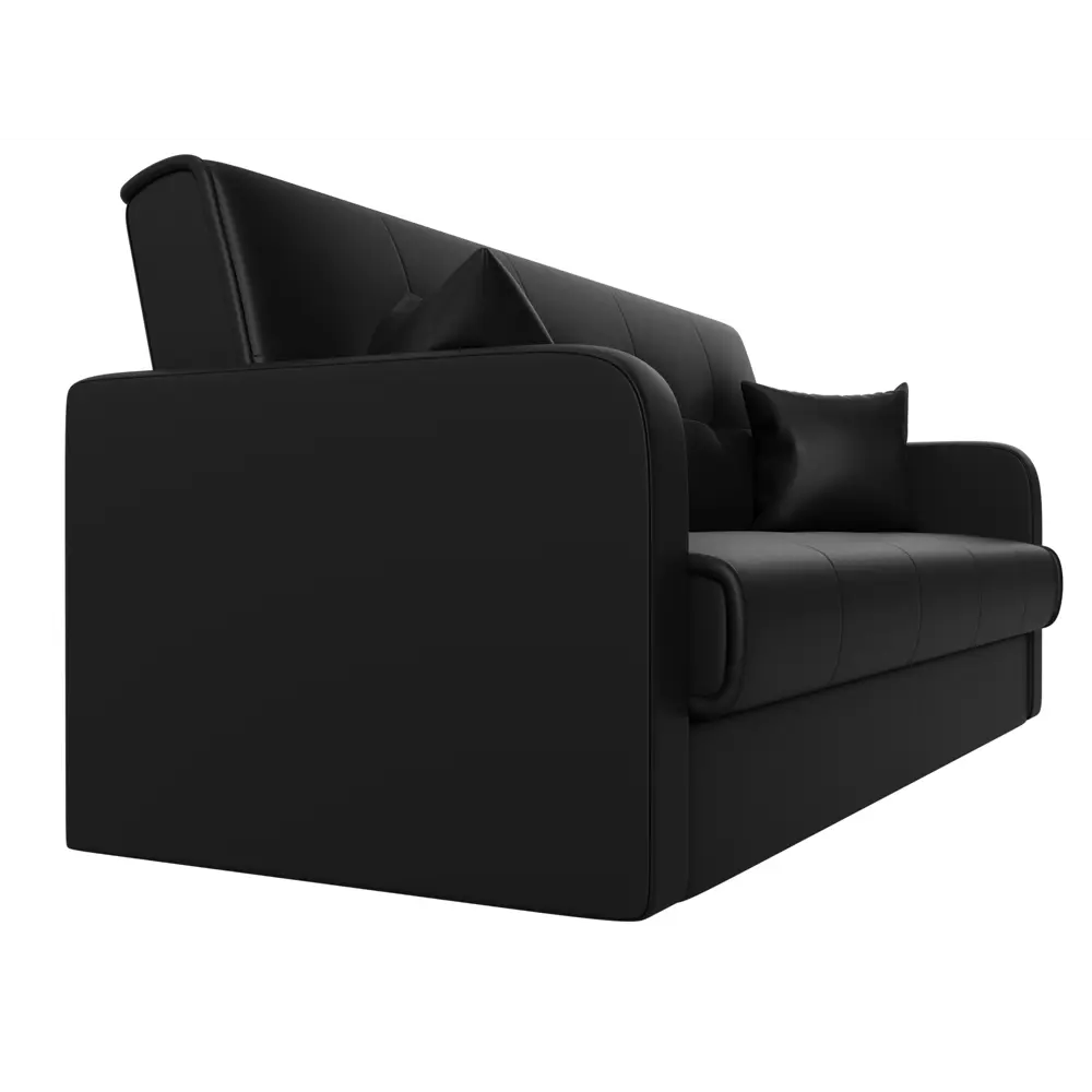 Фото 4 Диван-книжка Лига диванов Надежда 201x90x85 см экокожа цвет черный Фото 4 Диван-книжка Лига диванов Надежда 201x90x85 см экокожа цвет черный